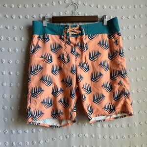 Patagonia Men’s Stretch Plaining Board Shorts Sz 32 Palma‎ of my Heart Peach
